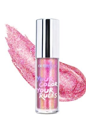 Pink Rave, NIB Ourbella Holographic Shimmer Hydrating Glitter Lip Gloss